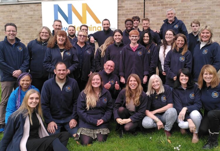 Staff at New Meaning Training. The college for people who find mainstream education challenging has been nominated for school of the year