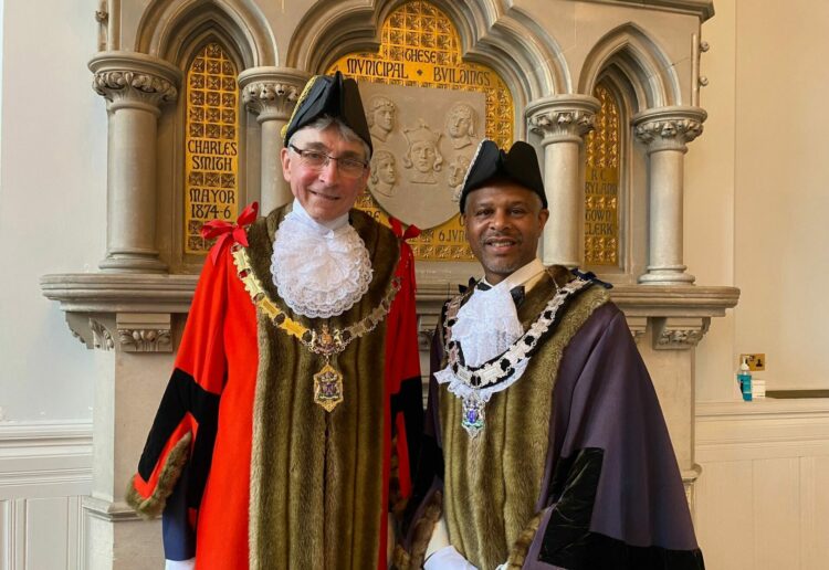 Tony Page, mayor of reading with cllr Glenn Dennis deputy mayor Picture: Reading Borough Council