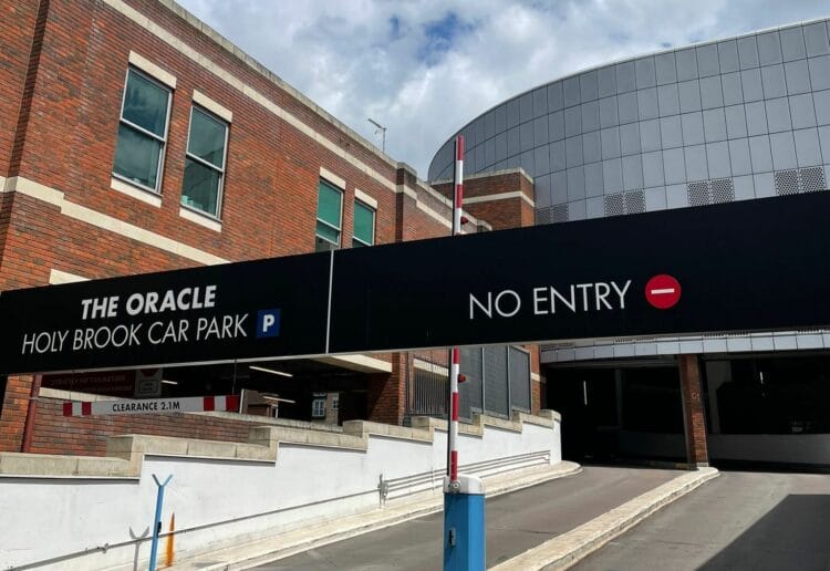 The Holy Brook car park in The Oracle Picture: Local democracy reporting service