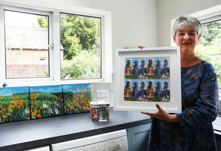 Therese Lawlor showcasing some of her handmade books. Picture: Dijana Capan/DVision Images