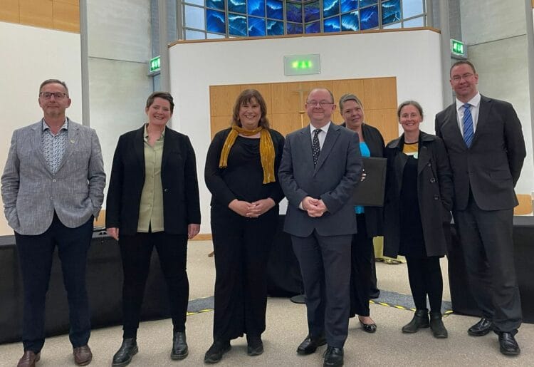 Six of the Reading West and Mid Berkshire candidates took part in a hustings event at Pangbourne College Picture: Local democracy reporting service