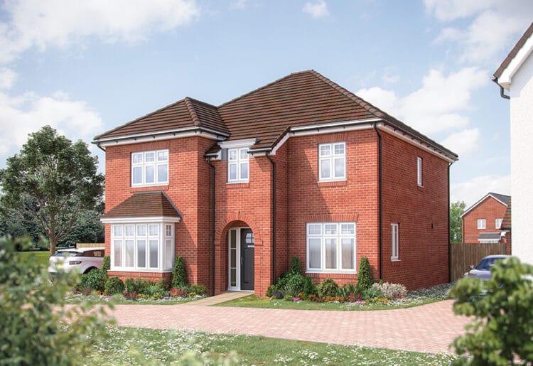 A CGI of one of the homes at Emmer Green Drive currently being built of the site of the former golf course