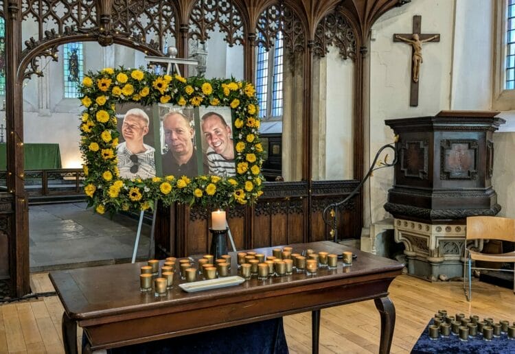 Reading came together to mark the fourth anniversary of the killing of James Furlong, David Wails, and Joe Ritchie-Bennett in Forbury Gardens. Picture: Jake Clothier