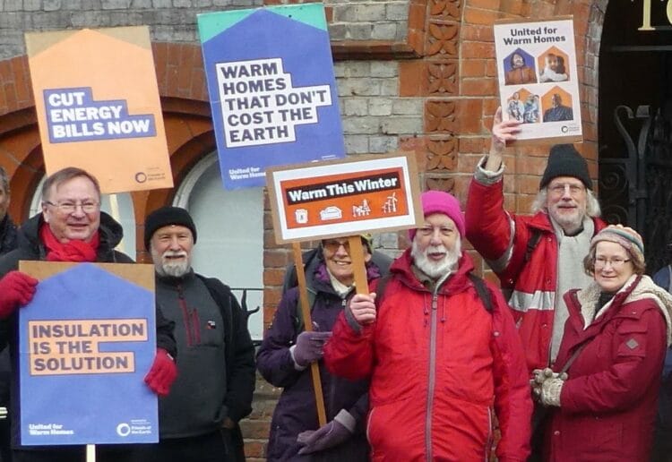 Members of Reading Friends of the Earth campaigning for fuel justice earlier this year