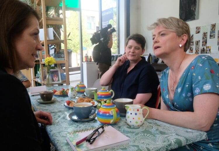Yvette Cooper (right) and Olivia Bailey. Picture: Andrew Batt.