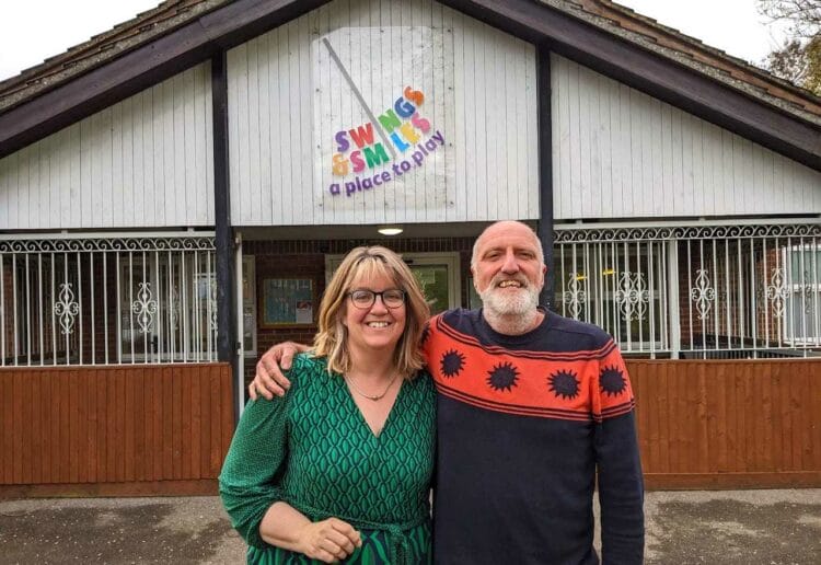 Rhonda Nicklin of Swings & Smiles and Andrew Douglass of Parallel Windsor