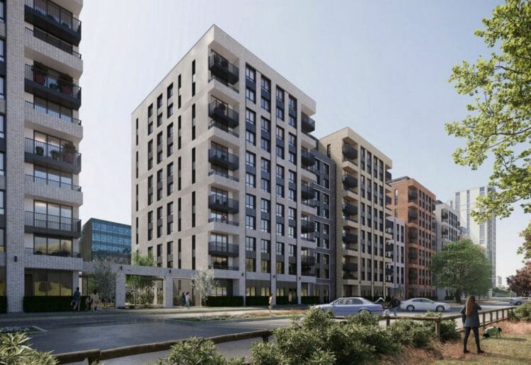 A CGI of the project to replace Napier Court with 576 apartments near Reading town centre. Credit: Peveril Securities and Sladen Estates.