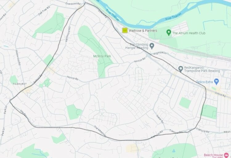 The area in Tilehurst. Pic: TVP.