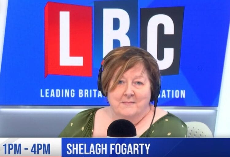 A person in Reading has gone viral after they were dubbed "the best caller LBC has ever had" after they called in to Shelagh Fogarty's (pictured) radio show following a weekend of rioting across the country. Picture: LBC/Global