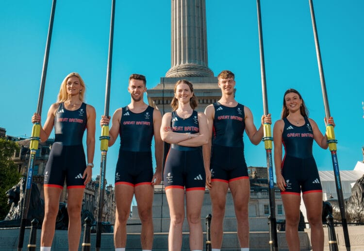 Ed Fuller, second from left, studies Geography in Reading and is set to compete in the PR3 Mixed Coxed Four rowing for Great Britain and Northern Ireland at the Games from Friday. Picture: ParalympicsGB, via University of Reading