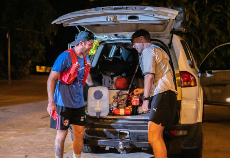 Endurance runners Jack Pitcher, 28, from Bracknell, and Joshua Smith, 21, from Reading are taking part in a historic event, Project Perimeter. Picture: Project Perimeter