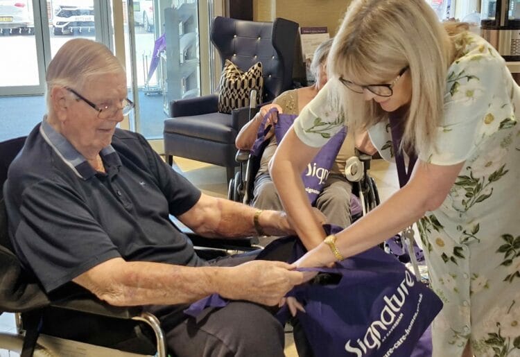 The community at Signature at Caversham care home collected 11 bags of school uniforms for The Cowshed. Picture: Signature at Caversham