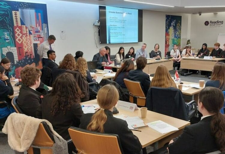More than 60 students from around Reading are set to part in a mock climate conference ahead of the COP29 summit next week. Pictured: Students at the 2023 Schools Climate Conference, from Reading Borough Council