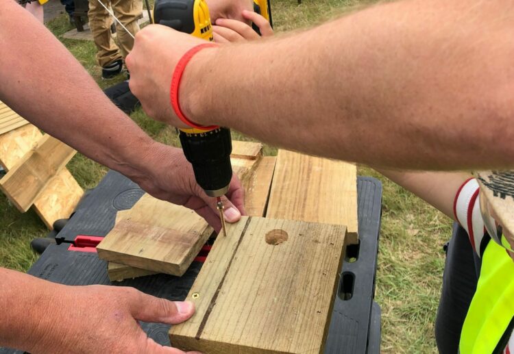 Spencers Wood Repair Cafe is keen to hear from builders and fencers who can donate gravel board for their bird box workshops. Picture: SWRC