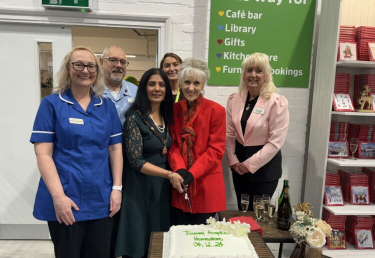 Thames Hospice wlecomes Anita Dobson at the grand opening of its new store in Maidenhead. Picture: Thames Hospice