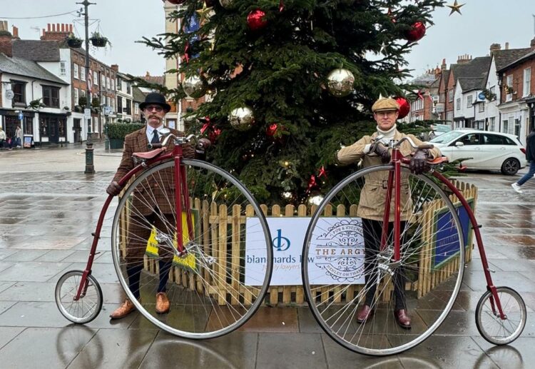Bill and Matt delighted shoppers in Henley today. Picture: Claire Worsfold