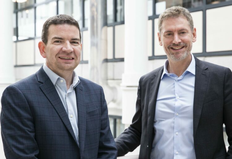 Select Car Leasing co-founders and CEOs James O'Malley, left, and Mark Tongue, right. Picture: Select Car Leasing