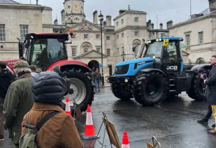 Protests taking place last November following announced changes to Inheritance Tax on agricultural assets worth more than £1m. Picture: UK Column News, via Wikimedia Commons