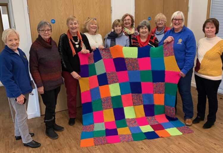 Members of the Inner wheel club of Reading Maiden Erlegh celebrated 101 years of the club?s activities by making cards and blankets. Picture: Inner Weel Club Reading Maiden Erlegh
