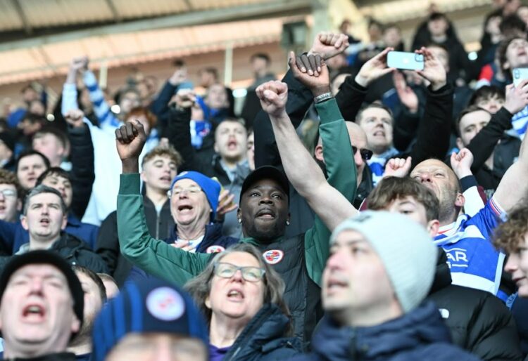 Amadou Mbengue joined Reading FC fans in Club 1871 Picture: Luke Adams