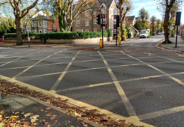 Yellow box London Road