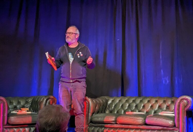 Robin Ince giving a reading on SAturday, May 18. Picture: Jake Clothier