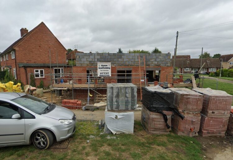The new house being built near the junction of South Lake Crescent and The Close in Woodley. Credit: Google Maps