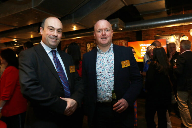 Pride of Reading launch 2025 at Malmaison Reading; Robert Williams (Reading Buses) and  Lee Gardner  (Vale and West)