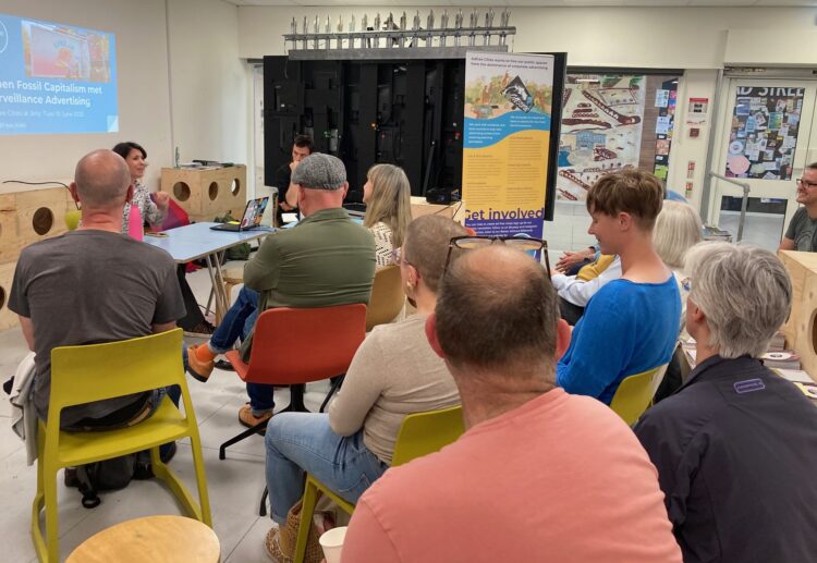 As part of Reading Climate Festival, an event hosted by Adblock Reading & Wokingham on Tuesday gave Reading residents an opportunity to discuss the issues surrounding digital advertising, and the nature of the adverts they display. Picture: Adfree Cities