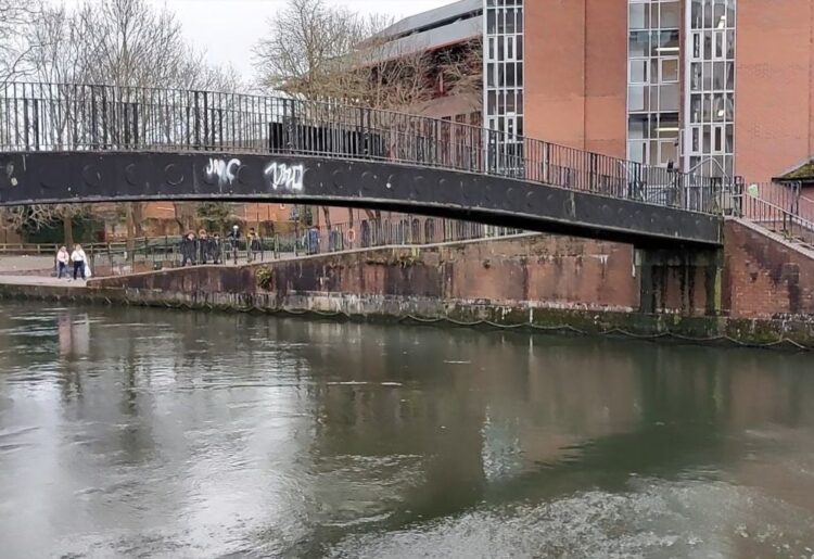 The footbridge located behind Queens Road car park has been temporarily closed since December for safety reasons, now set to reopen in October. Picture: Reading Borough Council