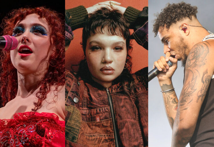 Among the highlights heading to Richfield Avenue this year are (from left) Chappell Roan, Lola Young, and AJ Tracey. Pictures: Justin Higuchi, Sophie Jones, Dijana Capan