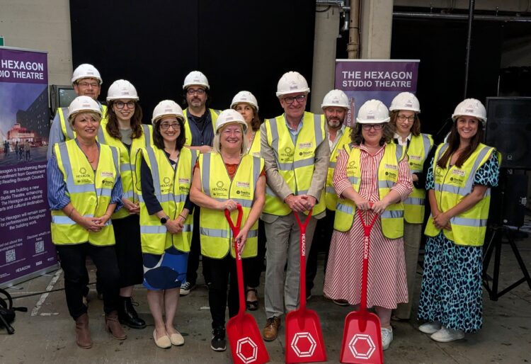 Representatives of Reading Borough Council and contractors Feltham Construction and Howarth Thompkins. Picture: Jake Clothier