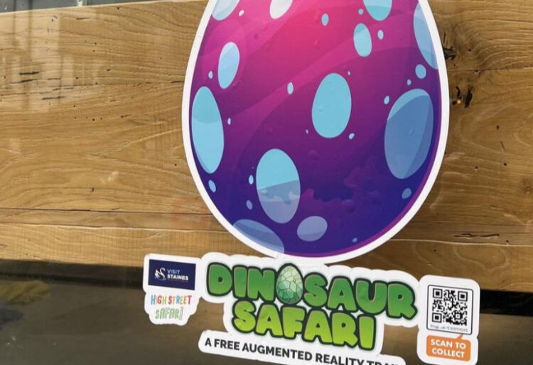 An adventure from millions of years ago has landed on the doorstep of Reading residents today through augmented reality. Picture: Reading Borough Council