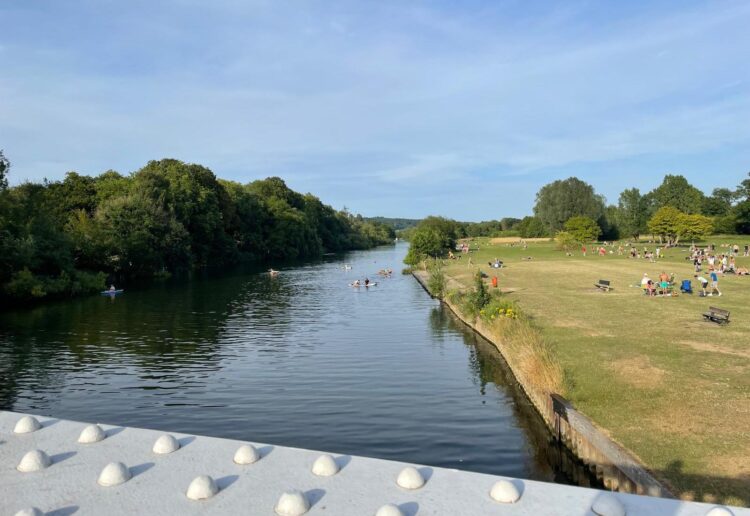 Pangbourne Meadow along the River Thames, viewed from the bridge from Whitchurch. Credit: James Aldridge, Local Democracy Reporting Service