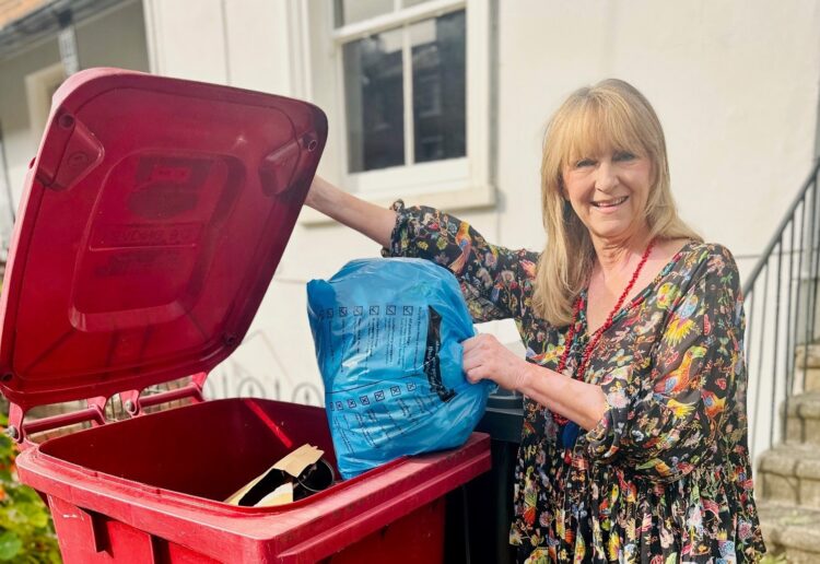 Karen Rowland (Labour, Abbey) lead councillor for environmental services, taken for the trial recycling of plastic bags and wrapping. Credit: re3