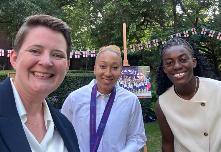 MP Olivia Bailey with the Lionesses