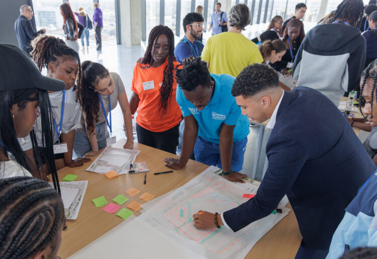 Students designsing the next phase of a development. Picture: Dave Olinski
