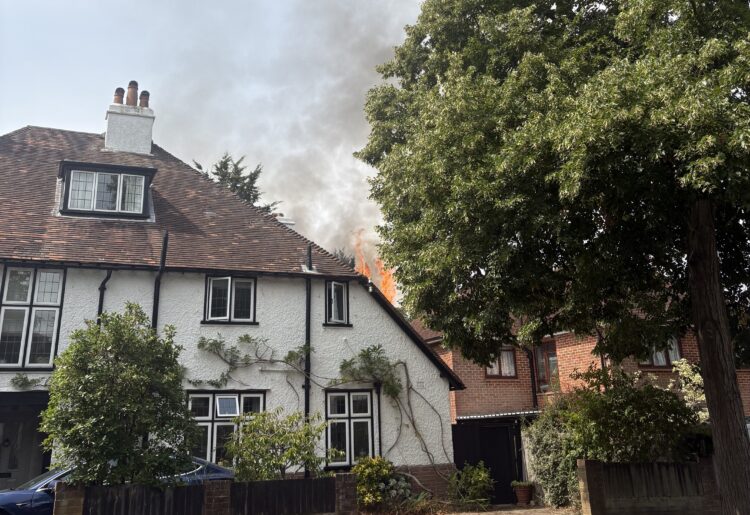 Royal Berkshire Fire and Rescue Service attended the scene of a fire in Northcourt Avenue, in Reading, earlier today (August 13)