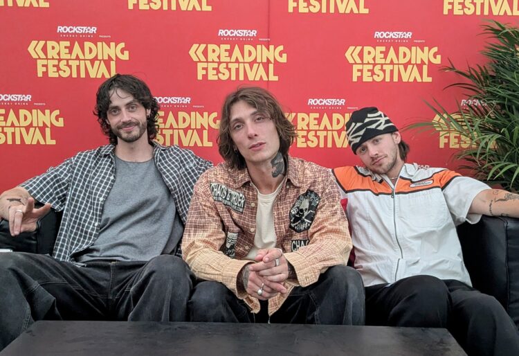 From left: Mason Clifford, Jack Voss, and Todd Groome, of Mouth Culture, at Reading Festival 2025. Picture: Jake Clothier