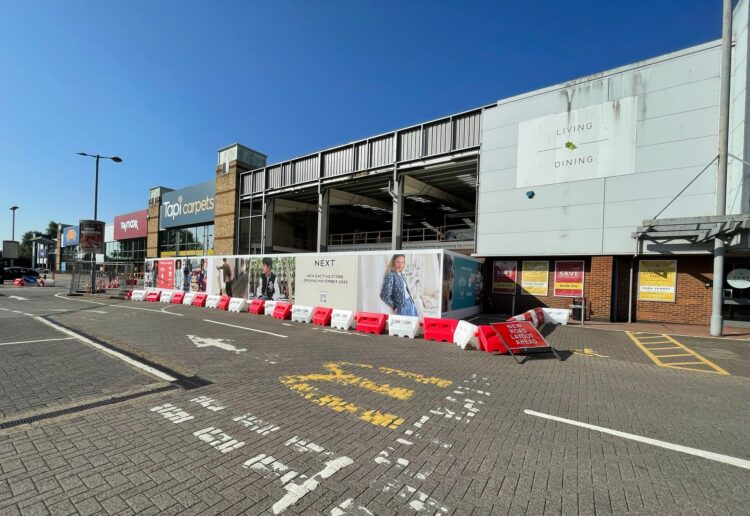 The Next unit being prepared at the Reading Gate Retail Park. Credit: James Aldridge, Local Democracy Reporting Service