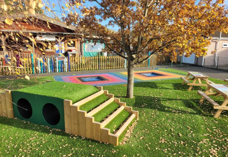 Prospective parents at Colleton Primary School's open day will be able to see the children's revamped playground, Telly Tubby Hill. Picture: Colleton Primary School