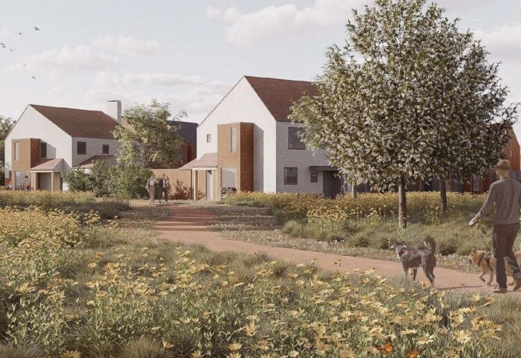 A CGI of what the 148 home development at Three Mile Cross south of Reading. Credit: Re-Format