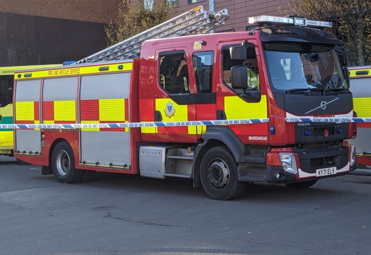 Royal Berkshire Fire and Rescue Service crews from Caversham Road and Whitley Wood fire stations were sent to attend a fire in a high-rise on Oxford Road.