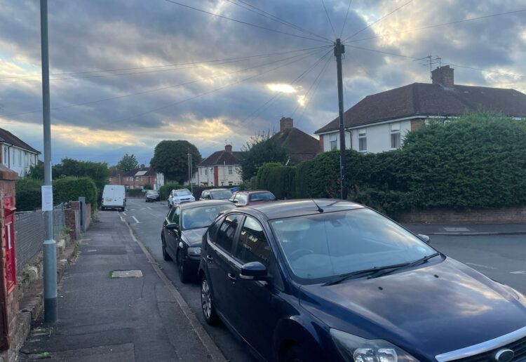 Staverton Road in Whitley, with its junction with Salcombe Road to the right of the image. Credit: James Aldridge, Local Democracy Reporting Service