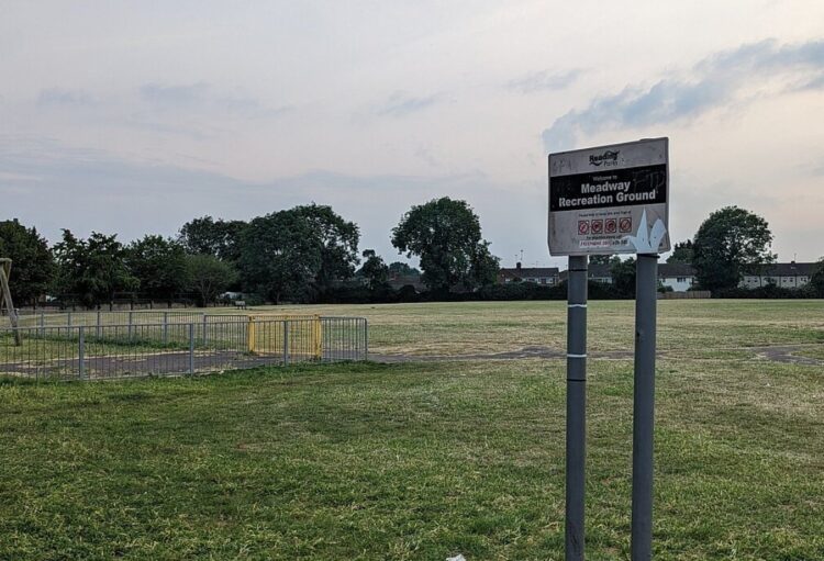 The Meadway Recreation Ground accessed from Church End Lane, Tilehurst. Credit: Reading Liberal Democrats
