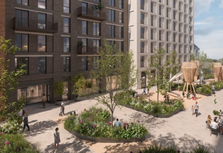 A CGI of Phase 3A of the Station Hill development, at a site between Greyfriars Road and Garrard Street in Reading town centre. Credit: Gensler