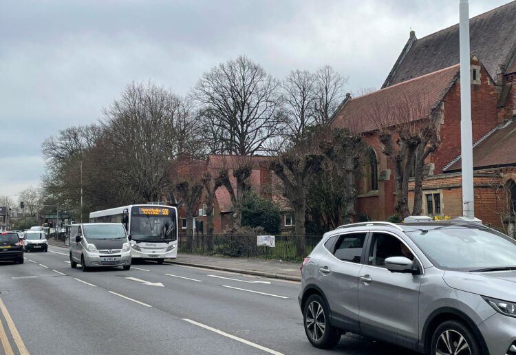 The Reading Buses 500 Winnersh Triangle park and ride service seen just before 10am on Friday, March 21. Credit: James Aldridge, Local Democracy Reporting Service