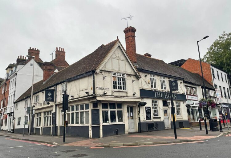 The Horn pub which has been closed for years at the junction of St Marys Butts and Castle Street in Reading town centre. Credit: James Aldridge, Local Democracy Reporting Service