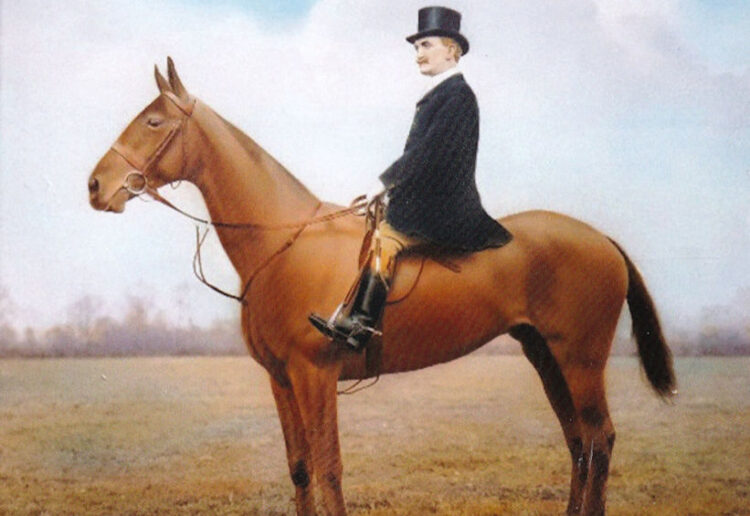 Oliver Dixon on his favourite horse, Bubbles. Picture: courtesy of Caroline Piller.