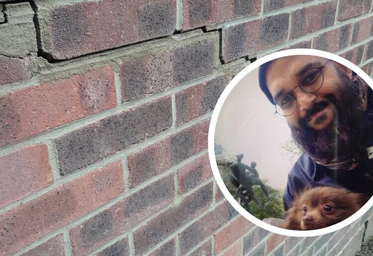 Antheny Gourr, who raised the alarm about bricks cracking and roots coming up through his neighbours toilet at Copenhagen Close, Whitley Wood. Antheny Gourr